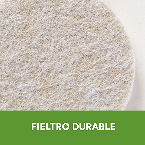 Scotch Felt Furniture Pads 4 PCS Furniture Pads for Hardwood Floors, Round, Beige, 3" Diameter - color: Beige
