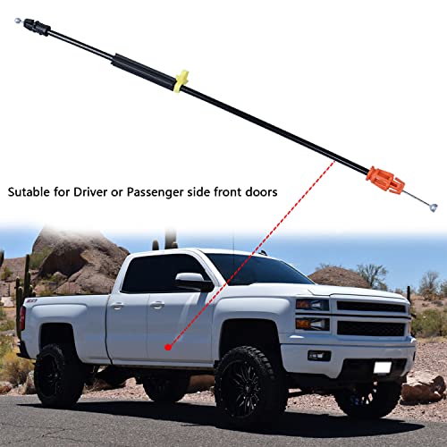 16.5" Door Latch Cable Compatible with 2007-2014 Chevy Silverado Tahoe Yukon Sierra Escalade, Driver/Passenger Side Front Doors for Power Door Locks - Replace 25880301 25876384 924-360 - size: 16.5" Door Latch Release Cable
