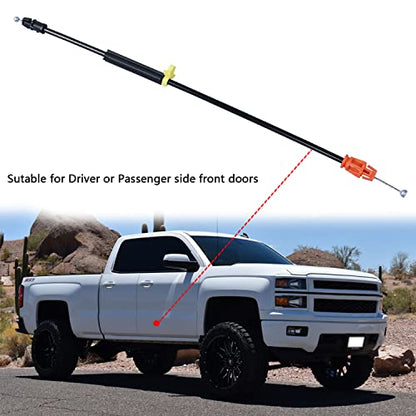 16.5" Door Latch Cable Compatible with 2007-2014 Chevy Silverado Tahoe Yukon Sierra Escalade, Driver/Passenger Side Front Doors for Power Door Locks - Replace 25880301 25876384 924-360 - size: 16.5" Door Latch Release Cable