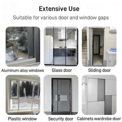 Window Weather Stripping Door Seal, 33 Ft Self-Adhesive Winter Insulation Strip for Exterior Front Door Frame Window Soundproofing Noise Cancelling Window Inserts, 0.35"Wide x 0.59"Thick,Gray - size: 0.35" Wide x 0.59" Thick