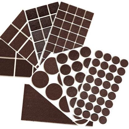 Non Slip Furniture Pads for Hardwood Tiles Floors - Noise Canceller Self-Adhesive Anti Slip Rubber Furniture Stoppers to Prevent Sliding - Assorted Packing 129 PCS - size: Mixed