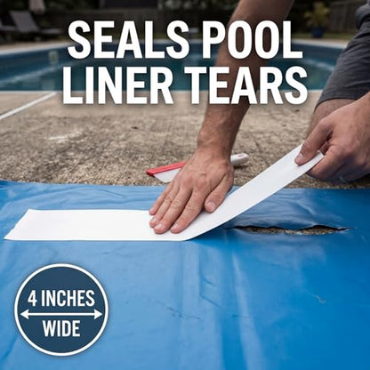Better Boat White Waterproof Tape for Leaks Heavy Duty Marine Grade Seal Tape, 15 ft x 4 in, Shower, Pool, RV, Roof Patching and Sealing - color: White