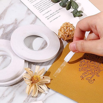 Kesote 5 Rolls Double Sided Tape for Crafts Scrapbooking Card Making, 1/4" Thin Double Sided Adhesive Tape Roll - size: 1/4 in