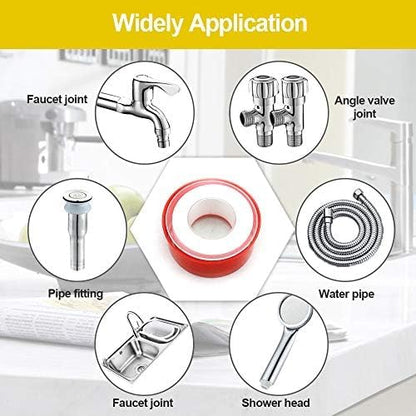 GCQ Teflon Tape, Thread Seal Tapes, PTFE Thread Seal Tape for Plumbers Sealant Tape for Leak Water Pipe Thread 3/4 inch x 790inch (10 Pack/White) - size: 3/4-790inch(10 Pack)