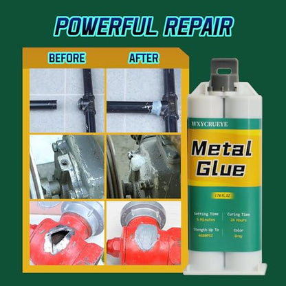 Metal Repair Glue, Heavy Duty, High Heat, High-Strength Bonding, Metal Epoxy Glue, All Purpose, 3 Pack