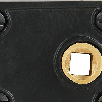 A29 Cast Iron Rim Lock Heavy Duty, Weather and Rust Resistant, Manual Latch for French & Screen Doors, Easy Install Hardware Included - Black Powder Coat Finish, Small 2.4", 1.5" Backset - style: Small Rim Lock