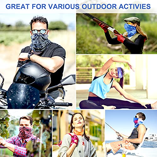 6 Pack Neck Gaiter Elastic Balaclavas Face Mask Versatile Bandana for Men Women - color: Galaxy 6 Packblack