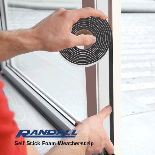 Grey Polyurethane Foam Tape Weatherstrip (1/4" Thick x 3/8" Wide x 17' L) - size: 1/4" Thick x 3/8" Wide x 17' L