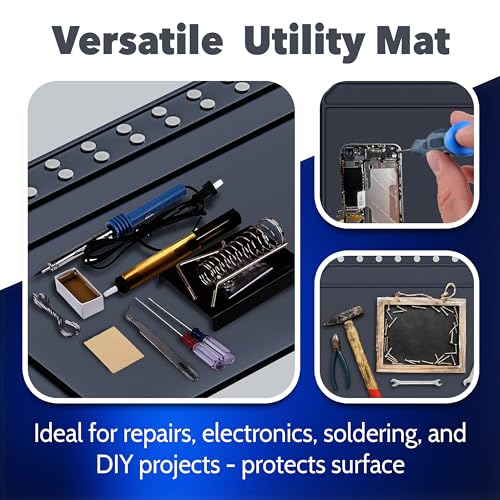Skywin Cleaning Mat - Anti-Slip Shooting Mat for Gun Cleaning Mat, Magnetic Mat, Rubber Mat Repair Workbench Mat for Gun Mats Cleaning - style: Square (17x12 IN)
