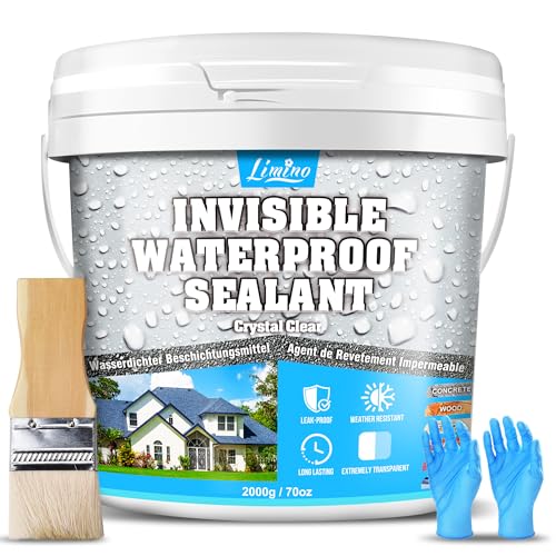 Waterproof Sealant - 70oz Water-Based Transparent Waterproof Coating, Invisible Water Proof Agent Indoor & Outdoor, Anti-Leakage Water Sealant for Roofs, Walls, Bathroom, Kitchen, Terraces, Garden - size: 70oz