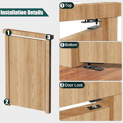 Hidden Door Hinge 573lbs Load-Bearing, Thickened Solid Stainless Steel Heavy Duty Pivot Hinge for Secret Door, Hardware Swinging Pivot Hinge 360° Rotation Invisible Bookcase Door Hinges Hardware Kit