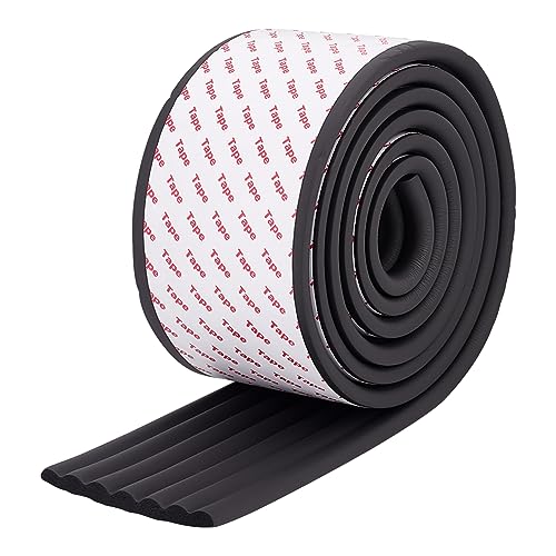 OLYCRAFT 2.3 Yards Bunk Bed Ladder Pads Balck Soft Ladder Pads with Strong Adhesive 3.2 Inch Wide Bunk Bed Ladders Cover Adhesive Foam Protector for Stairs Steps Foot Comfort Corner Protectors - color: Black