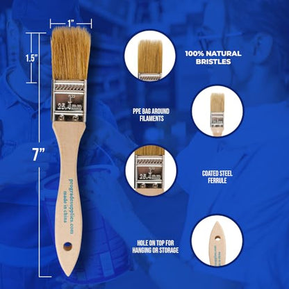 Pro Grade 1" Chip Brushes – Disposable Paint Brushes (12 Pack) DIY Pack for Touch Up, Trim & Detail Work