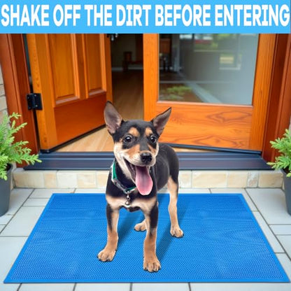2 Pcs 36 * 24inch Pool Ladder Step Mat,Large Non-Slip Pad for Pools Protective,Outdoor Floor Mats, Restaurant Commercial Kitchen Entrance,0.2in Thickened Mats for Pool Slides Ladder Pool Stairs (blue)