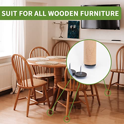 Chair Leg Floor Protectors 3/4'' Furniture Glides - Nail on Furniture Sliders Floor Protectors for Chairs