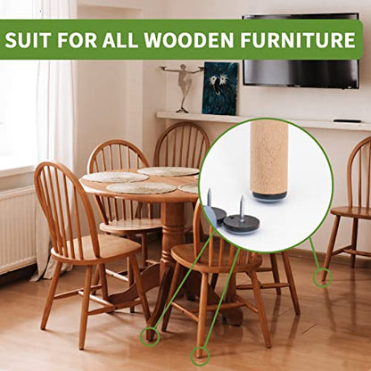 Chair Leg Floor Protectors 3/4'' Furniture Glides - Nail on Furniture Sliders Floor Protectors for Chairs