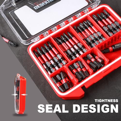 Geinxurn IPX4 Waterproof Small Storage Parts Organizer, Small Parts Case with Removable Dividers, Screwdriver Bit Set Box - style: DMBQC-7