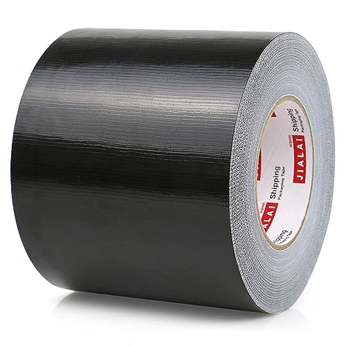 JIALAI HOME Wide Duct Tape, Industrial Grade Black Wide Tape 5 inches x 55 Yards (164 ft), 9 Mil Heavy-Duty, Waterproof, Strong, Flexible, No Residue, UV Resistant for Crafts & Home Improvement - color: Black