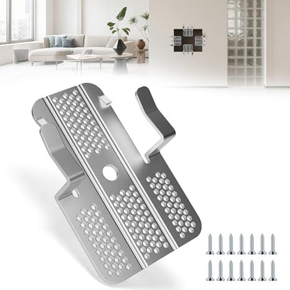 52 Pack Drywall Repair Clips,Easy Install Drywall Clip 1/2 Inch,Professional Hole Repair Patch Kit for Wall and Sheetrock, Strong Metal Backing Clips with Screws for Home Improvement - color: Silver-52