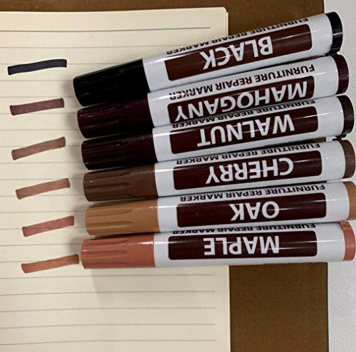 6Pc Furniture Markers Touch Up Repair System Scratch Restore Kit
