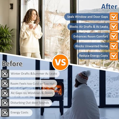 33FT Self Adhesive Brush Door Weather Stripping & Soundproofing Seal – High-Density Gap Blocker for Noise, Drafts & Dust – Easy Install, Durable Door Bottom & Window Insulation Strip（0.21"x 0.35"） - size: 0.35" Wide x 0.2" Thick