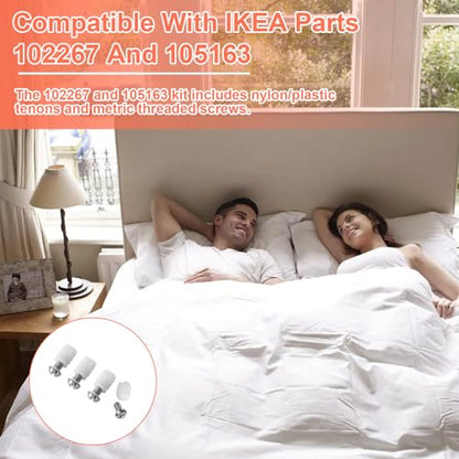 102267 105163 Plastic Sleeve and Screw Compatible with IKEA Furniture Hardware Part # 105163#102267 (Pack of 8)