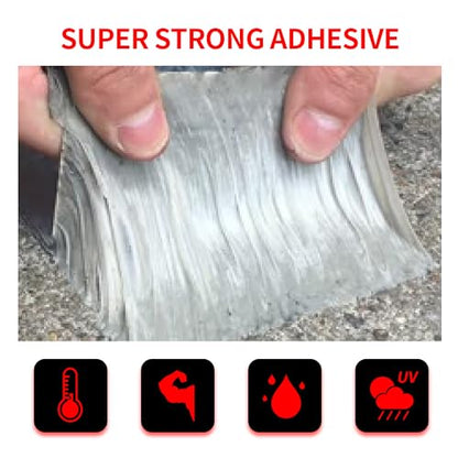 TAPEBEAR Butyl Tape Waterproof Sealing Tape 2inch x16feet, Upgraded Aluminum Foil Tape Heavy Duty for RV Repair, Awning, Window, Glass & EDPM Roof Leak Patching, Boat and Pipe Sealing, Silver - size: 2inch x16.4feet