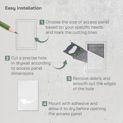 Vent Systems Access Panel for Drywall 10 x 16 Inch - Wall Hole Cover Plate - Metal Access Door with Handle - Plumbing Access Panel for Drywall - Service Shaft Crawl Space Door - Wall Access Panel - size: 10'' x 16''
