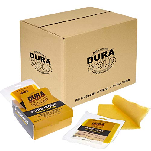 Dura-Gold - Pure Gold Superior Tack Cloth (Case of 144) Woodworking, Automotive Paint, Tack Cloth Autobody Painting, Painters Cloths, Dust Rags, Stain Rags, Wood Staining Pads, Tac Cloths, Tacky Towel - size: 12 Count (Pack of 12)