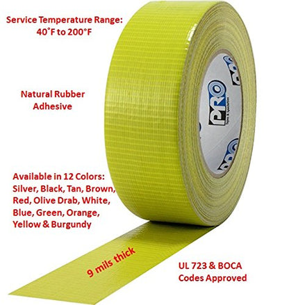 ProTapes Pro Duct 110 PE-Coated Cloth General Purpose Duct Tape, 60 yds Length x 2" Width, Blue (Pack of 1) - color: Blue, size: 2" x 60 yds