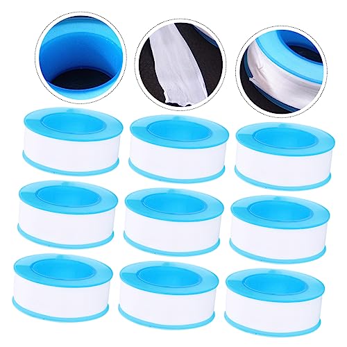 10 Rolls PTFE Sealing Tape Thread Seal Tapes for Plumbing Leak Prevention for Pipe Fittings and Garden Hose Taps