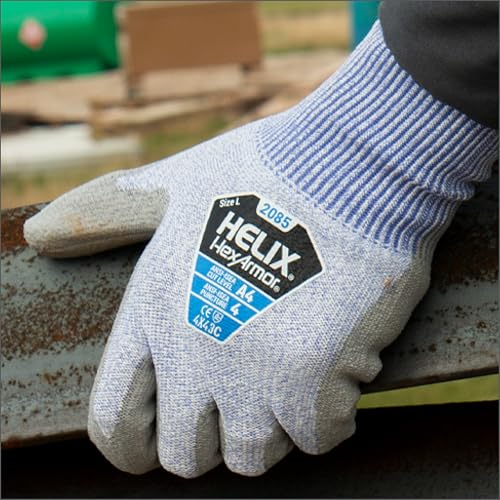 HexArmor Safety Gloves | 360-Degree Cut-Resistant Work Gloves | Powerful Grip | Silicone-Free | Helix 2085 - size: Medium (Pack of 1)