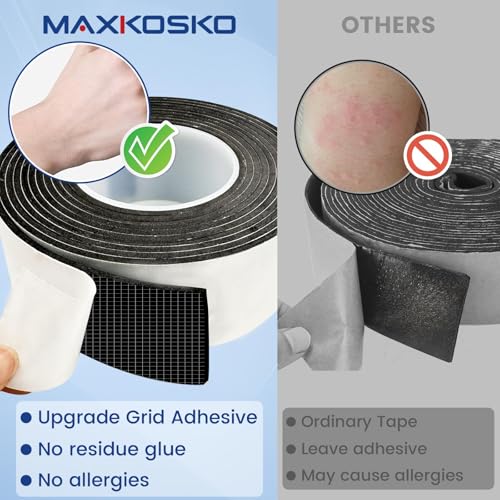 MAXKOSKO Pipe Insulation Tape, 13 Ft x 2 in Outdoor Water Pipe Wrap Insulation Roll, Foam Insulated Wrap Self-Adhesive for Pipe Freeze Protection, Heat Tape for Water Pipes, Copper PVC AC Line - style: 2 in x 13 ft