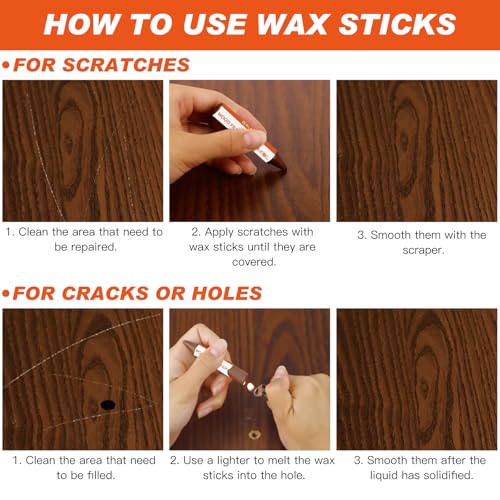 Furniture Markers Touch Up,17 Pcs Wood Markers Furniture Repair Kit, Touch Up Paint and Wood Filler Putty Stick with Sharpener Kit,for Floor Scratch Repair, Stain Pen Remover Hardwood Cabinet - size: 0.43 Ounce (Pack of 17)