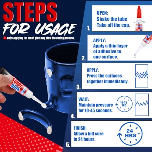 3 Gram (Pack of 48) Single Use Super Glue Liquid, Super Fast, Thin & Strong Adhesive Superglue, Cyanoacrylate Glue for Hard Plastics, DIY Craft, Ceramics, Leather, Metal Etc - size: Pack of 48, style: Liquid