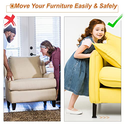 Furniture Sliders for Carpet & Hardwood Floors, 16 Pack 2 Inch Square Sliders for Moving Furniture, Easily Move Any Item While Protect The Floor - size: 2 inch 16 PCS (Square)