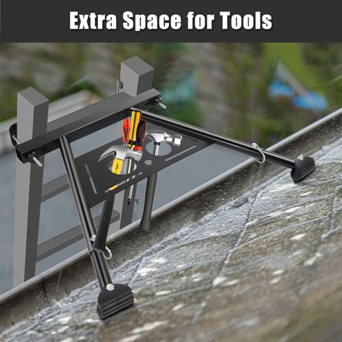 Ladder Stabilizer, Extended Ladder Stabilizer for Roof Gutter, Wall Ladder Standoff, Aviation Grade Aluminium Ladder Accessory Safety Stability Easy Use, Adjustable Length 17-29"
