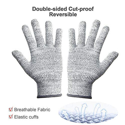 Cutting Gloves, 2 Pairs Cut Resistant Gloves, Cut Proof Gloves Kitchen, Cutting Gloves for Chef, Cut Gloves, Grey - size: Small, style: Original