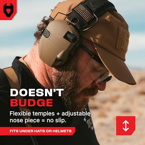NoCry Tactical Shooting Glasses Men and Women — Z87+ Ballistic Military Grade Shooting Range Eye Protection — Ventilated Anti-Scratch & Anti-Fog UV Safety Glasses With Adjustable Temples and Nose Pads