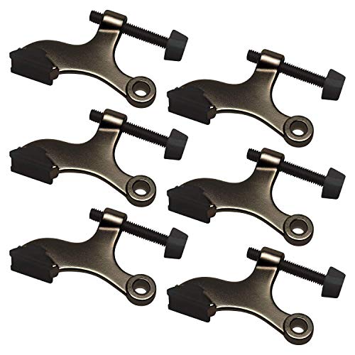 Nuk3y Hinge Pin Heavy Duty Adjustable Door Stop (6 Pack, Oil Rubbed Bronze) - color: Oil Rubbed Bronze, size: 6 Pack