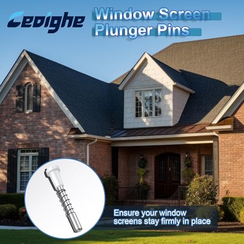 25 Pack Window Screen Plunger Latches with Caps, 5/32" X 1-1/2", Aluminum Window Screen Plunger Pins, Secure Window Screens in Place (White) - color: White