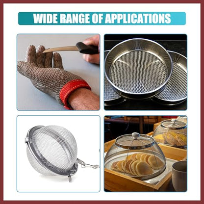 5PCS Welding Mesh Plastic Reinforcing Stainless Steel Wire Mesh Screen for Thermoplastic Repairs Welding Kit for Bumper Kayak Window Screen Mesh Fireplace Nets Replace Parts