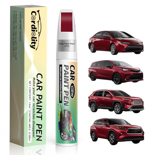 Ruby Flare Pearl(3T3) Touch Up Paint Pen for Toyota,Car Paint Scratch Repair Pen Quick and Easy Fix Auto Paint Scratch - color: Ruby Flare Pearl(3T3)for All Models