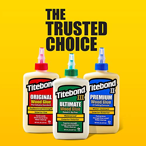 Titebond Original Wood Glue 5062, Industry Standard for Woodworking, Furniture Repair/Assembly, Construction, Home Repair or Modeling, 4 oz (Pack of 2) - size: 4 Ounce (Pack of 2)