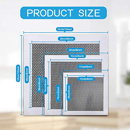 Drywall Repair Patch 4 Inch 6 Pack, Safe Mend Wall Repair Self Adhesive Fiberglass Wall Repair Patch Kit, Aluminum Metal Sheetrock Ceiling Dry Wall Patch (4"x 4") - color: 4*4 INCH