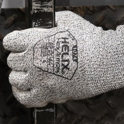 HexArmor General Purpose Knit Gloves | High Dexterity and Tactility | Cut, Abrasion and Puncture Resistant Washable Gloves - color: Helix 1074, Gray, A4 Cut Resistance, size: XX-Large