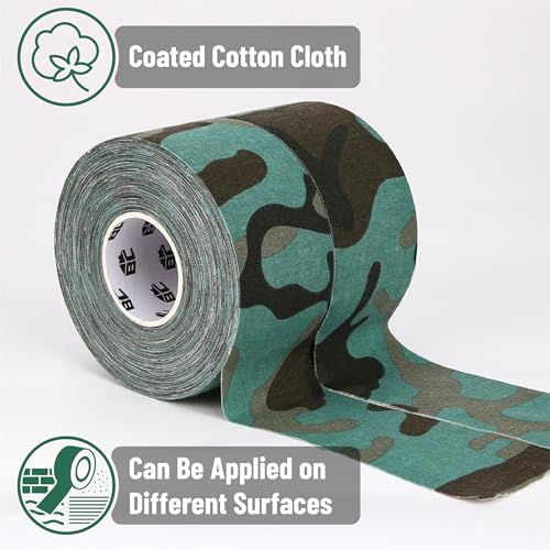 Bates- Gaffers Tape 2 Inch x 23 Yards, Army Green Gaffer Tape 2 Inch, Polyethylene-Coated Cloth, Non-Reflective, No Residue - color: Army Green, size: 2 Inch x 23 Yards