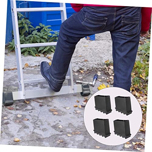 HOMSFOU 4pcs Ladder Mats Non-Slip Stair Treads Ladder Feet Covers Slip Wear-Resistant Easy to Install