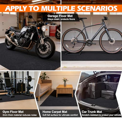 Grefinity Oil Spill Mat, 60" x 72" Oil Mat for Driveway, Under Car Pad for Garage Floor, Protects Against Oil, Chemicals & Stains with TPE Anti-Leak Backing, Reusable & Washable - size: 5'x 6’