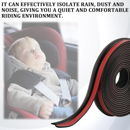 Windshield Rubber Seal Strip Weather Strip,13Ft Z-Shape Automotive Weather Stripping Door Seal, Leak Sound Proofing Car Weather Stripping Self-Adhesive Rubber Edge Trim Molding Weatherstrip